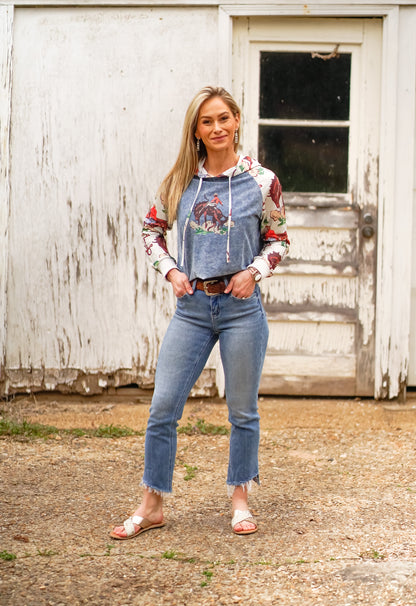 Vintage Ranch Western Hoodie