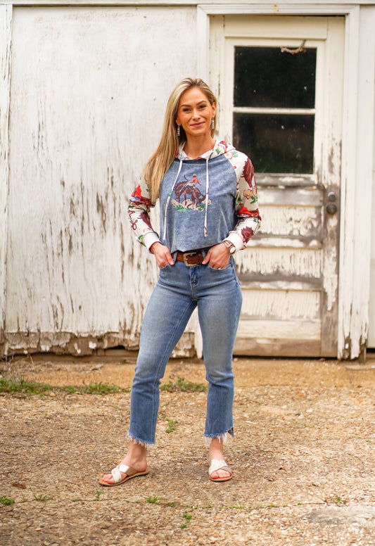 Vintage Ranch Western Hoodie