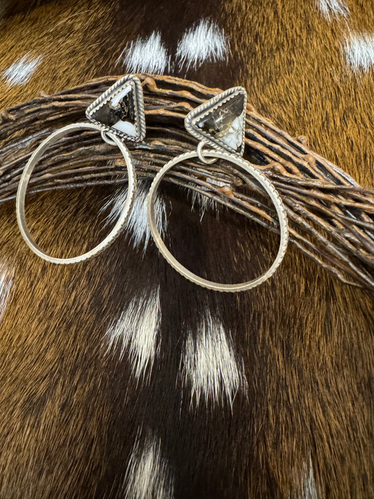 HADA Collection SS White Buffalo Earring