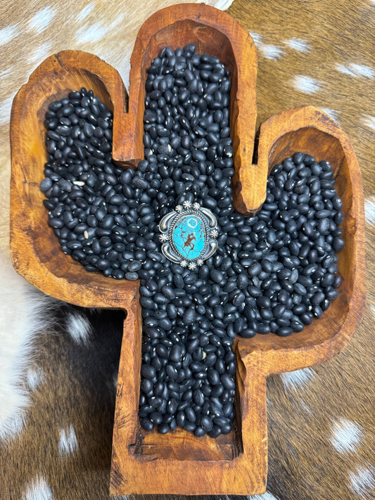 Jeff James Navajo Handmade Prince Turquoise Ring