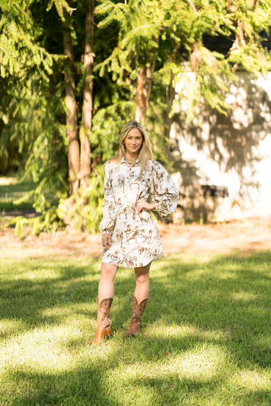 Wild & Free Kenzie Pearl Snap Dress